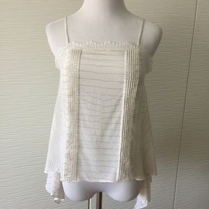 Bebe Elegant Lace and Chiffon Flowy Cami